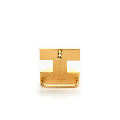 Hermes Swift Epsom 24mm Medor H Belt 75 Black Gold 6 of 7