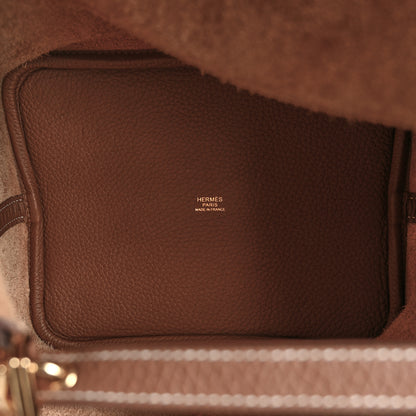 Hermes Taurillon Clemence Picotin Lock 22 MM Gold 5 of 10