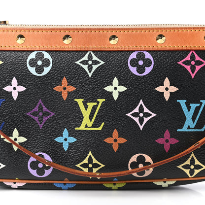 Louis Vuitton Monogram Multicolor Pochette Accessories Black 10 of 11