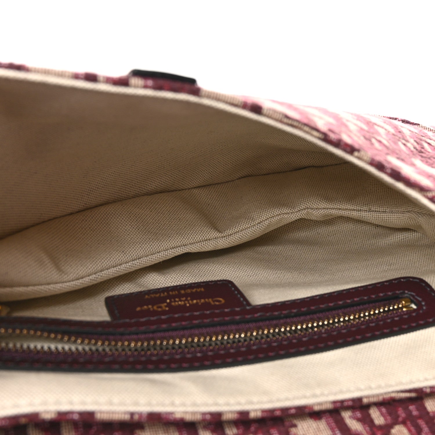 Christian Dior Oblique Saddle Bag Burgundy 5 of 10