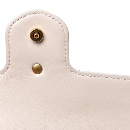 Gucci Calfskin Matelasse Super Mini GG Marmont Shoulder Bag White 11 of 11