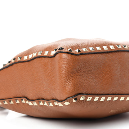 Valentino Garavani Pebbled Calfskin Small Rockstud Flip-Lock Messenger Bag Light Cuir 7 of 9