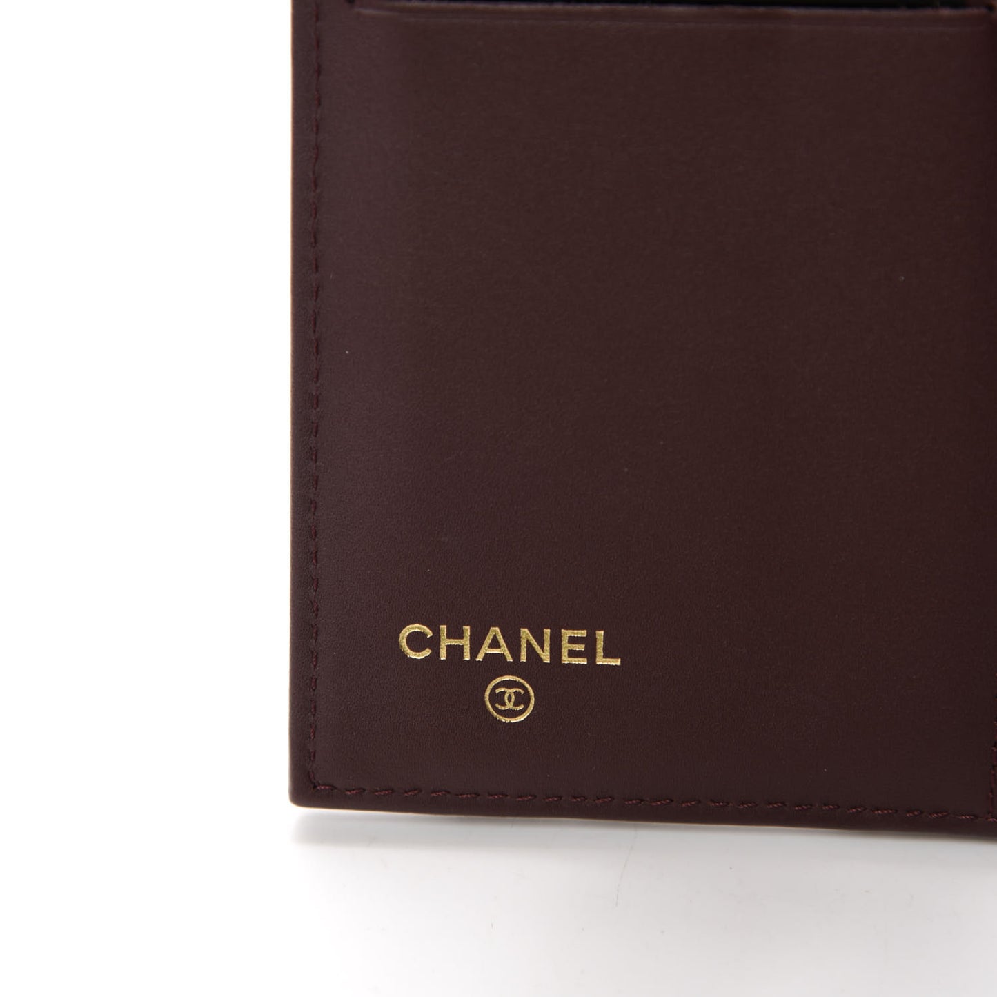 Caviar Quilted Large Flap Wallet Black