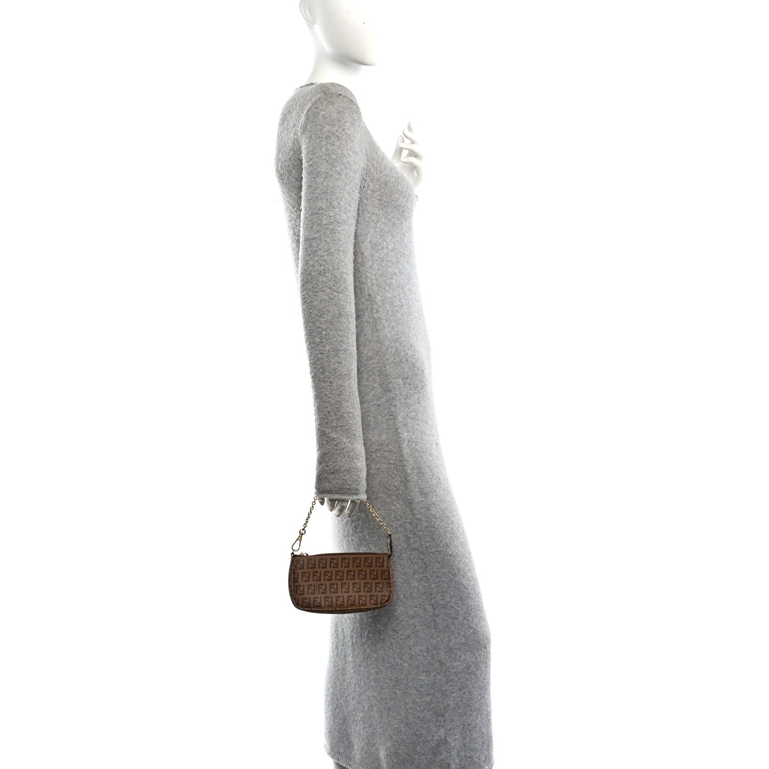 Fendi Zucchino Spalmati Forever Pochette Nocciola 2 of 13