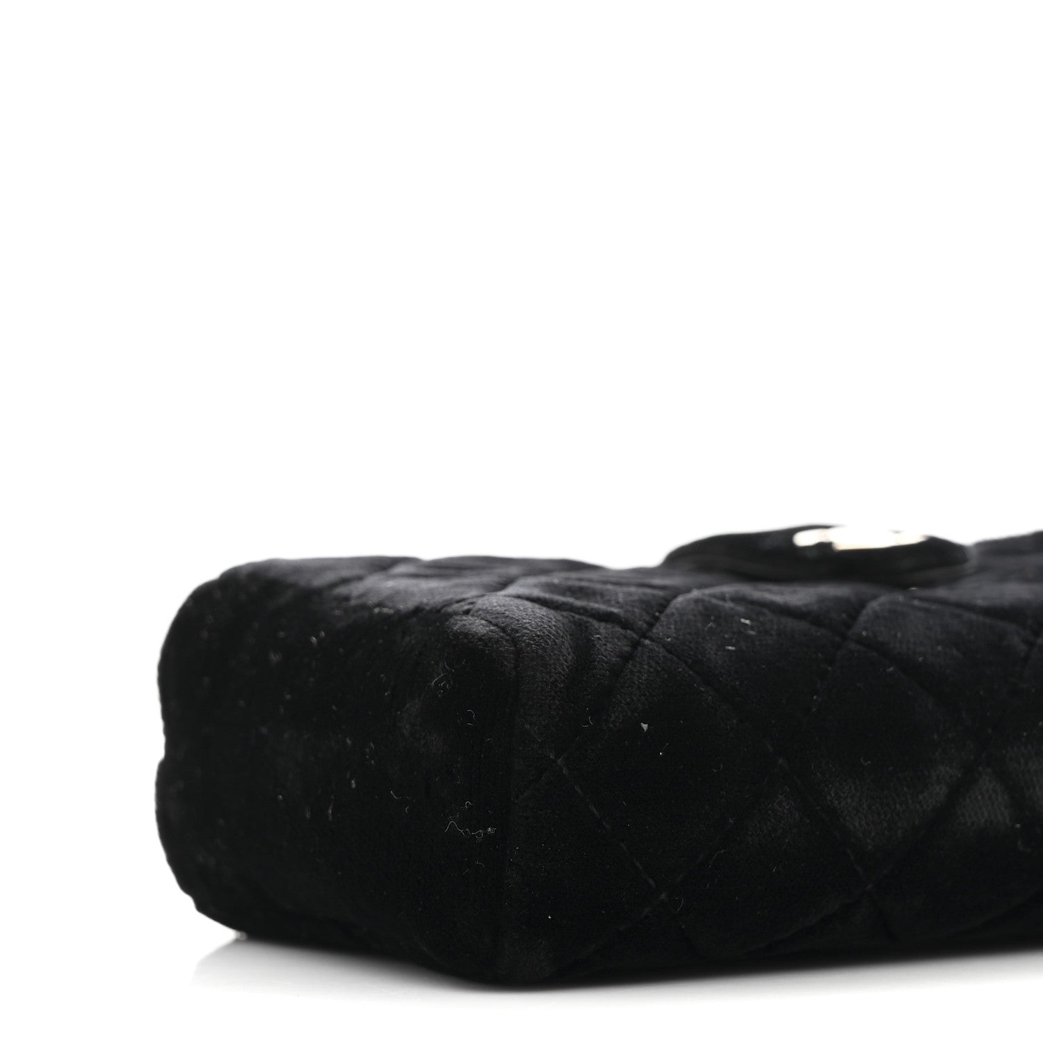 Chanel Velvet Quilted Small Clutch With Chain  Black 10 of 12