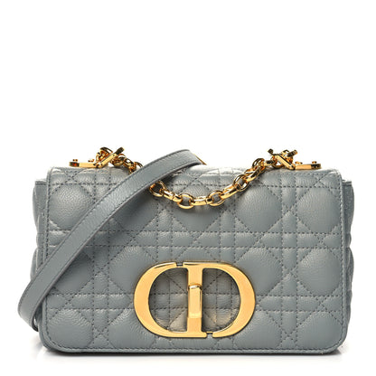 Christian Dior Calfskin Cannage Small Caro Bag Grey 1 of 10