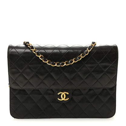 Chanel Lambskin Quilted Medium Single Flap Black 1 of 10