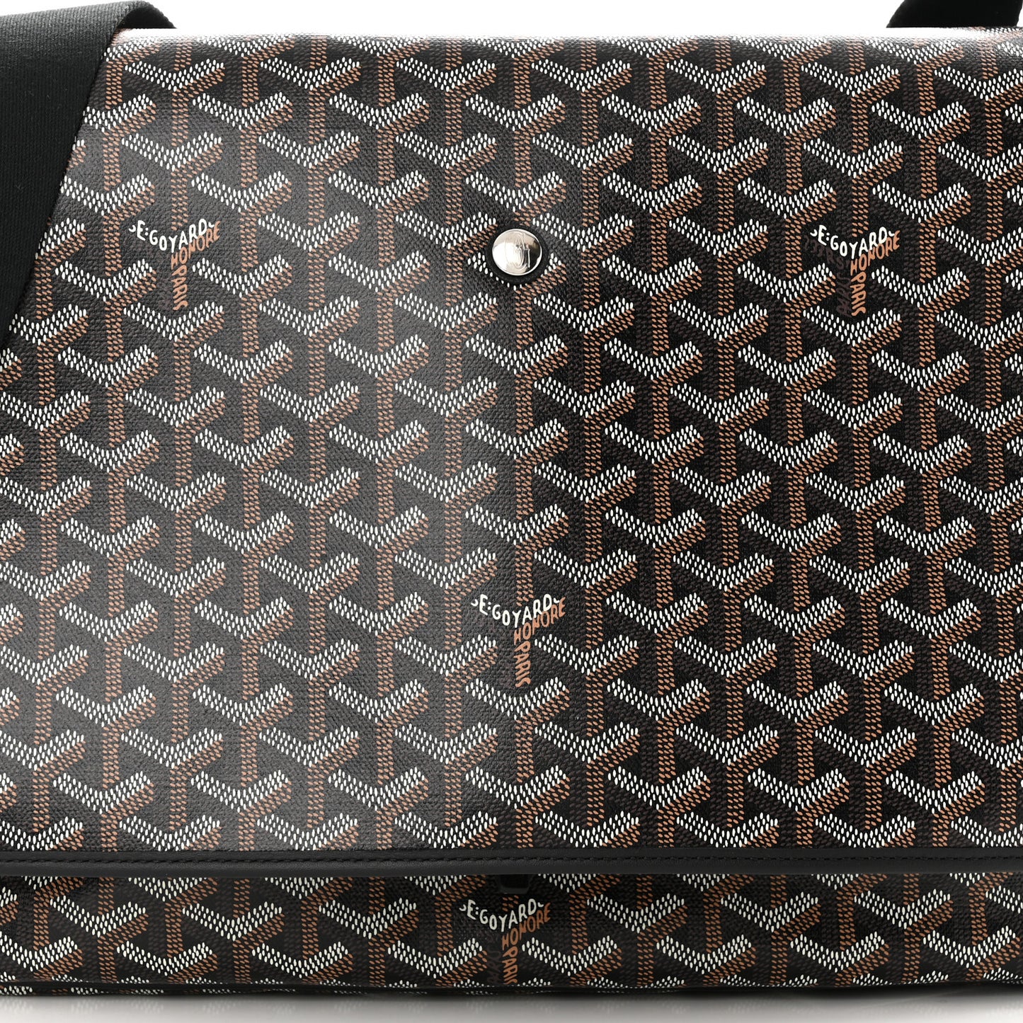 Goyardine Capetien Messenger Bag Black