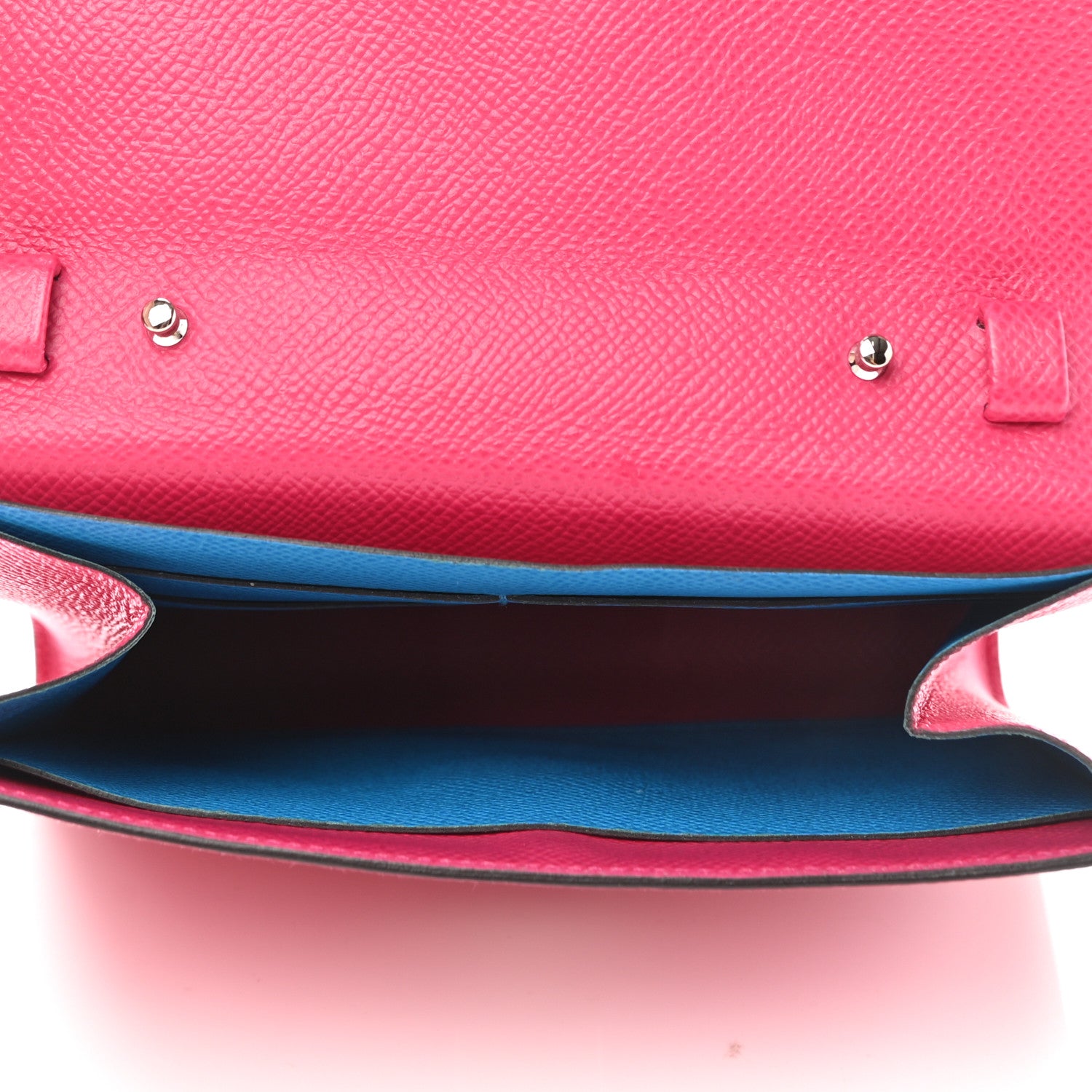 Hermes Epsom Verso Clic 16 Wallet Rose Mexico Bleu Frida 5 of 8