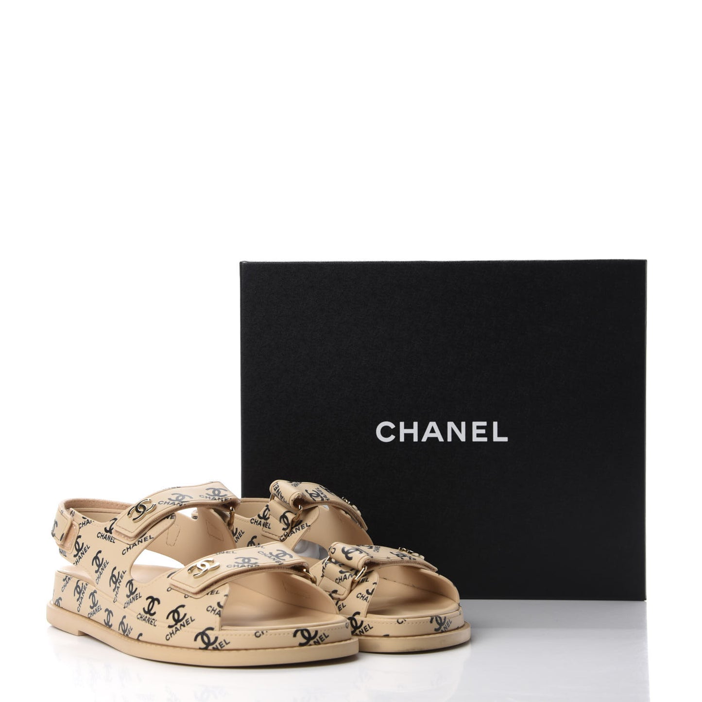 Rubber CC Dad Sandals 38 Beige