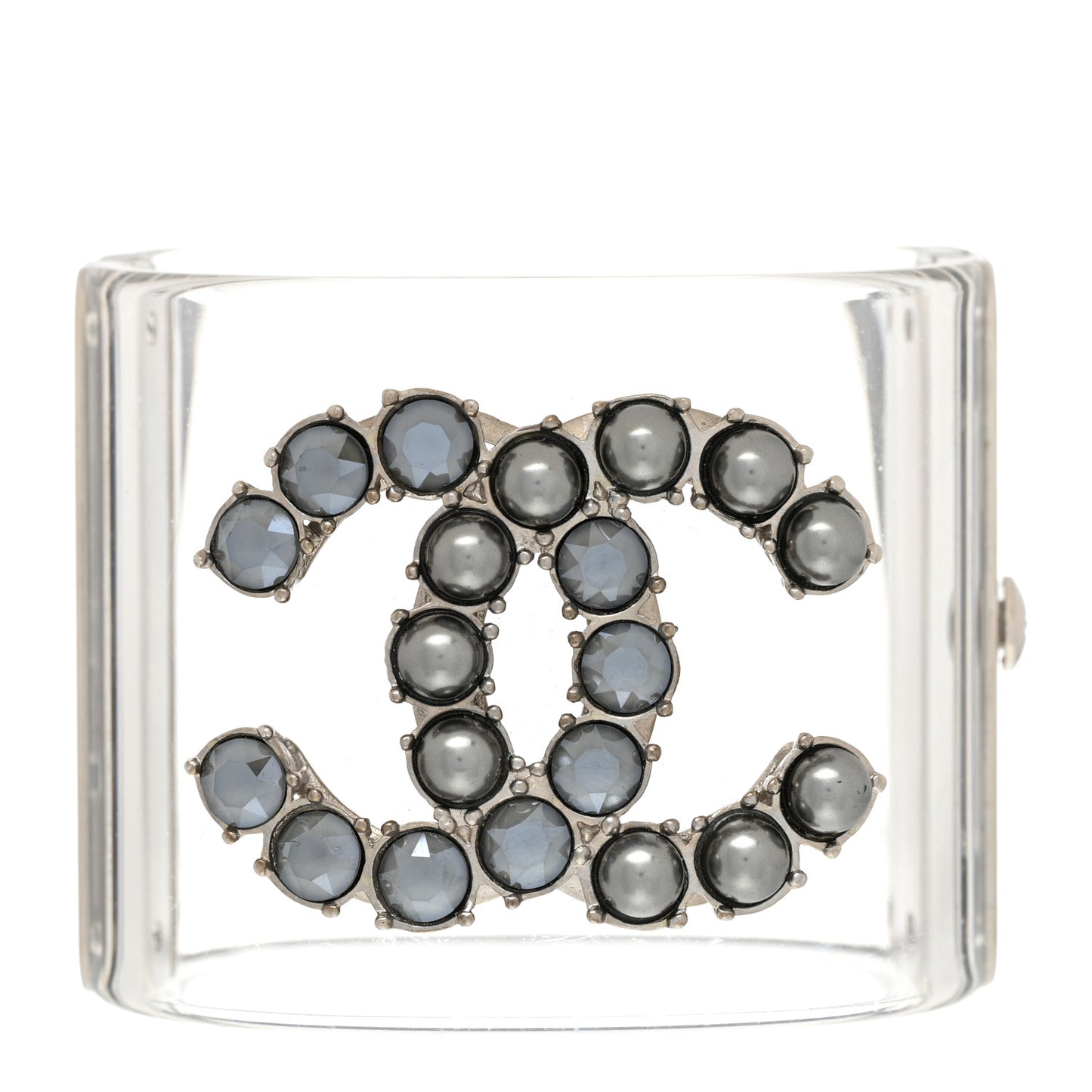 Resin Crystal Pearl CC Cuff Transparent