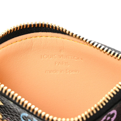 Louis Vuitton Monogram Multicolor Key Pouch Black 6 of 7