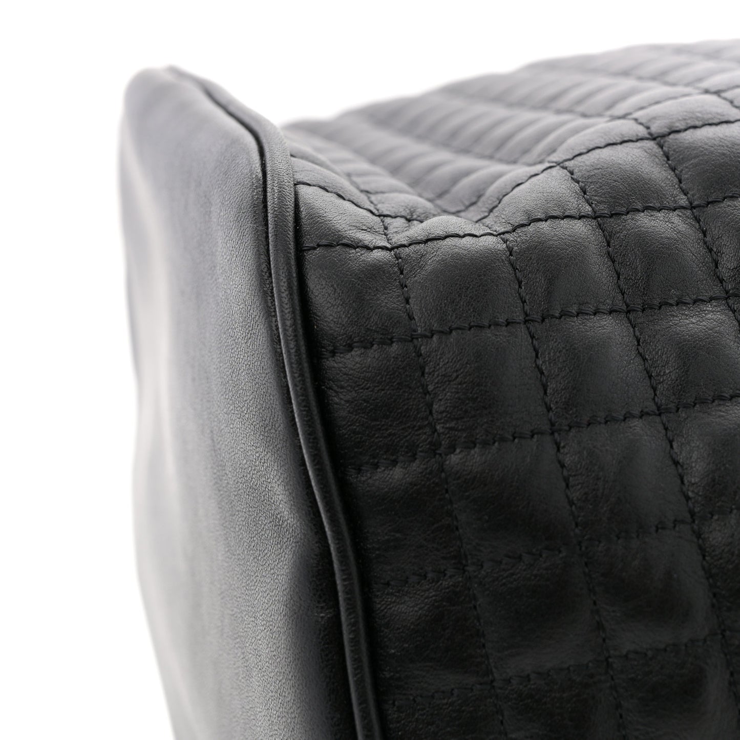 Calfskin Quilted Small C Backpack Black Black