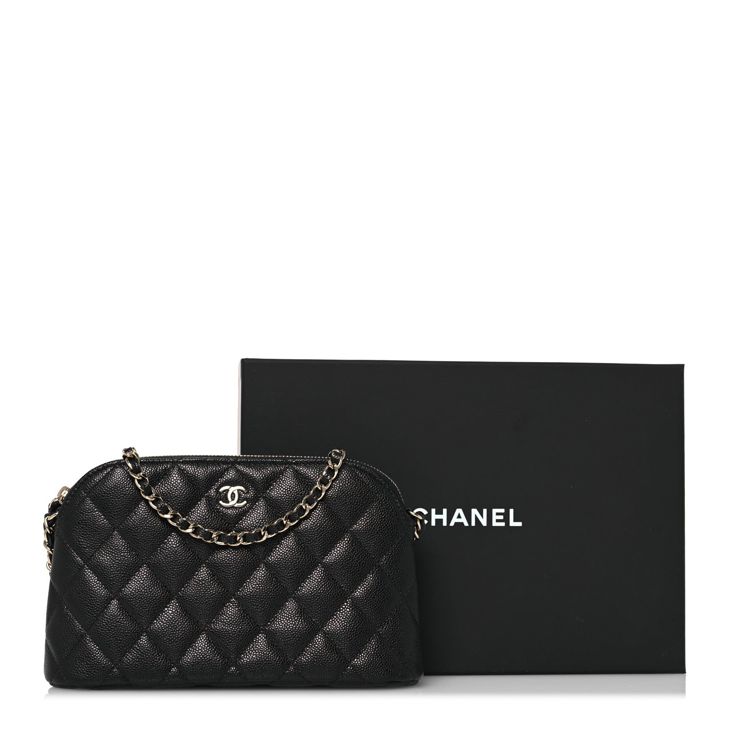 Chanel Caviar Quilted Classic Clutch With Chain Black 13 of 13
