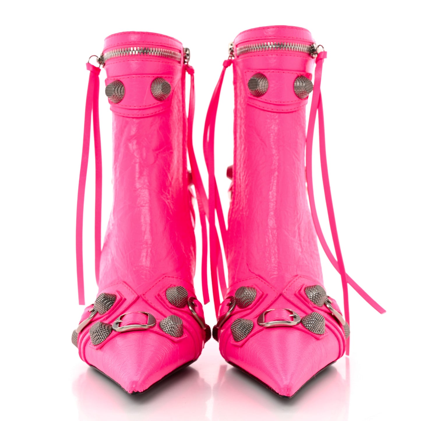 Agneau Arena Cagole 90mm Ankle Boots 37.5 Fluo Pink