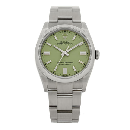 Rolex Stainless Steel 36mm Oyster Perpetual Watch Pistachio 126000 1 of 5