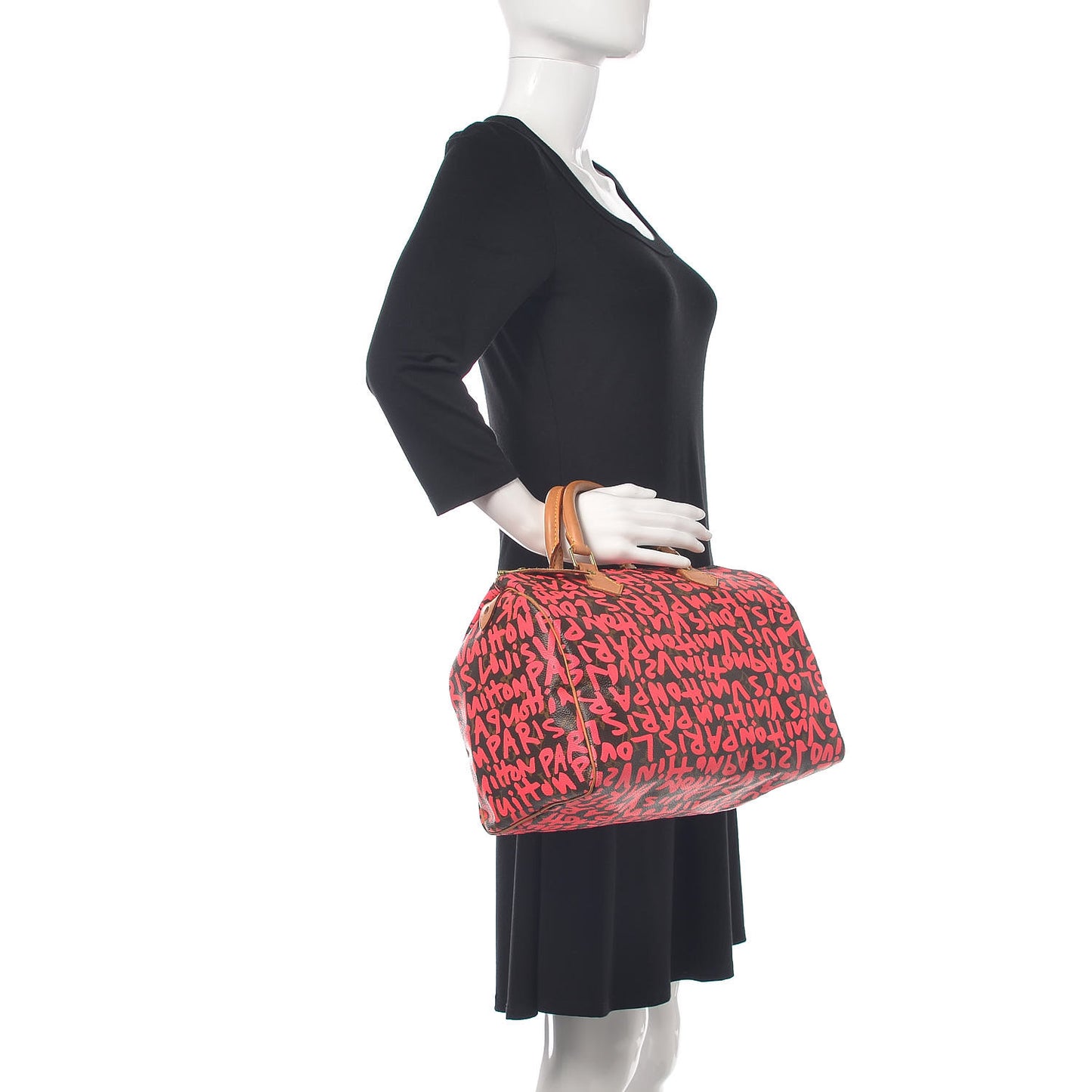 Monogram Graffiti Speedy 30 Fuchsia