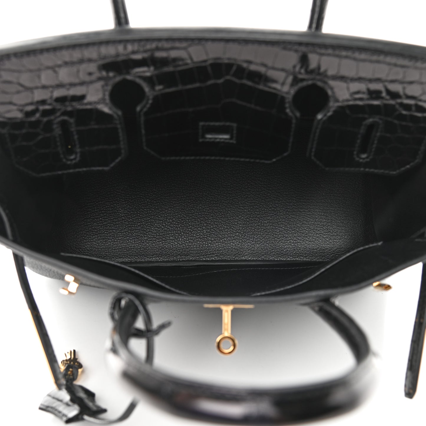 Togo Shiny Niloticus Crocodile Birkin Touch 30 Black