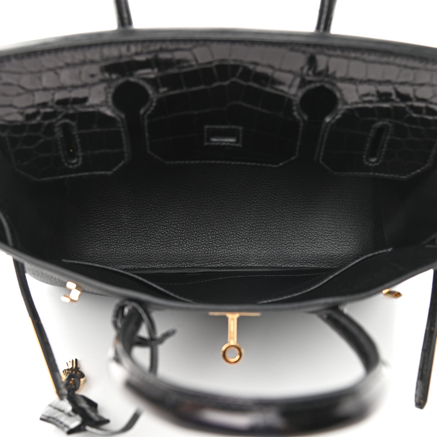 Hermes Togo Shiny Niloticus Crocodile Birkin Touch 30 Black 5 of 11