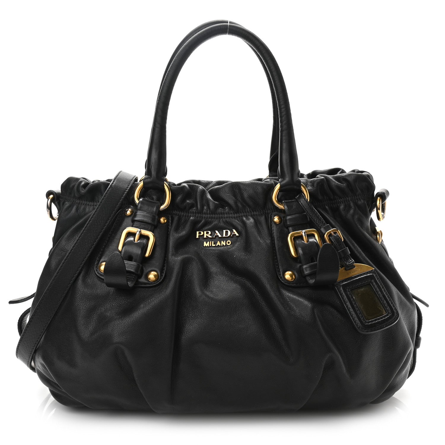 Prada Soft Calf Shopping Bag Black 1 of 13