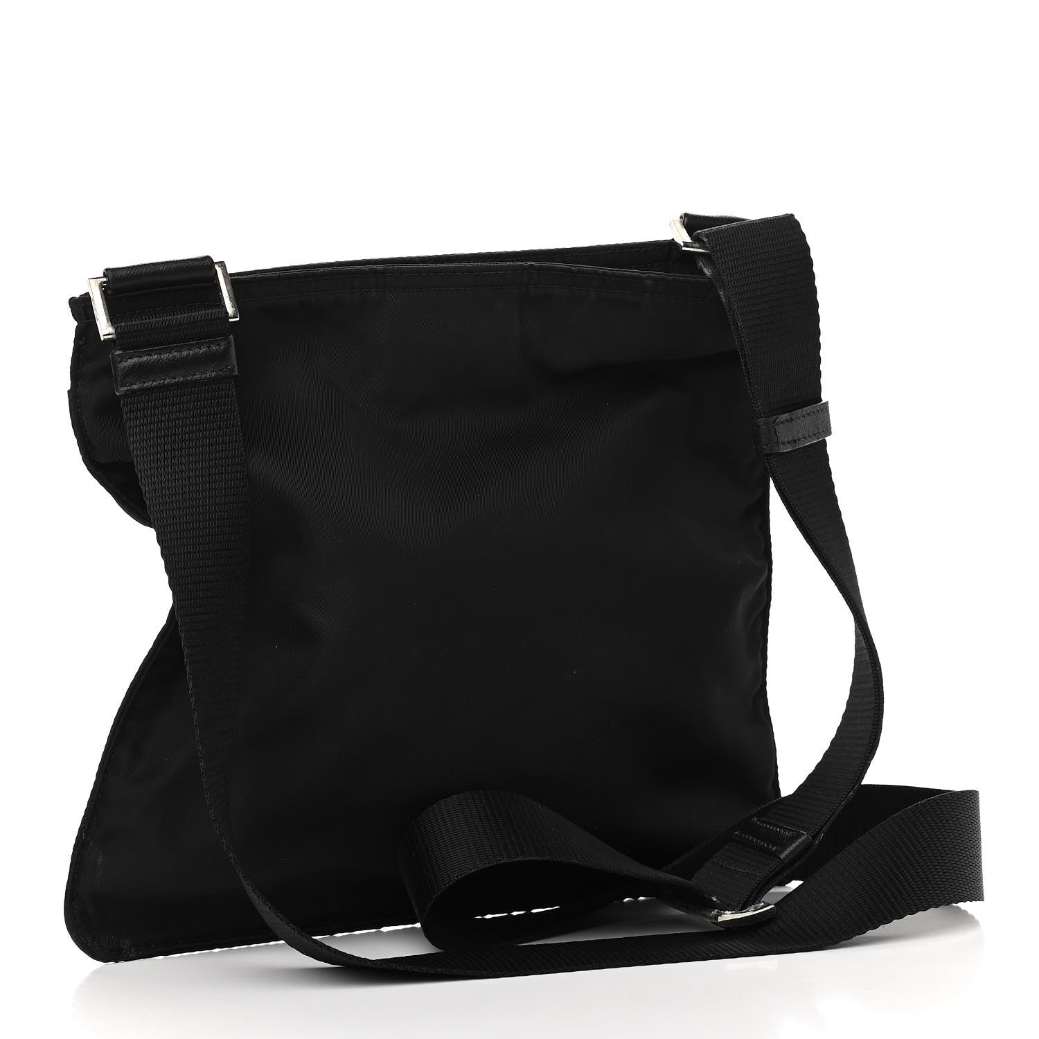 Prada Nylon Vela Flat Messenger Bag Black 3 of 11