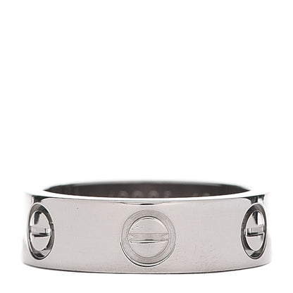Cartier 18K White Gold 5.5mm LOVE Ring 49 4.75 1 of 5