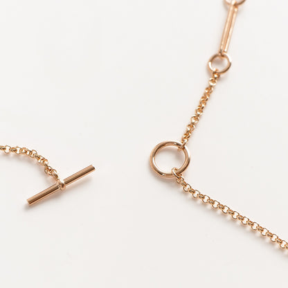 Hermes 18K Rose Gold Diamond Gambade Necklace 8 of 9