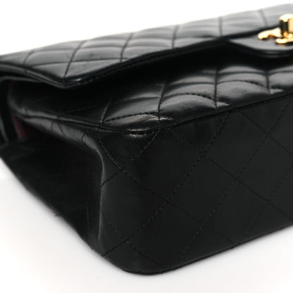 Chanel Lambskin Quilted Medium Double Flap Black 9 of 12