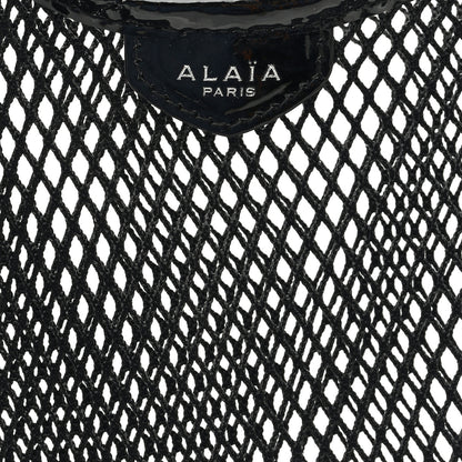 Alaia Fishnet Patent Calfskin Medium One Piece Bag Black 8 of 10