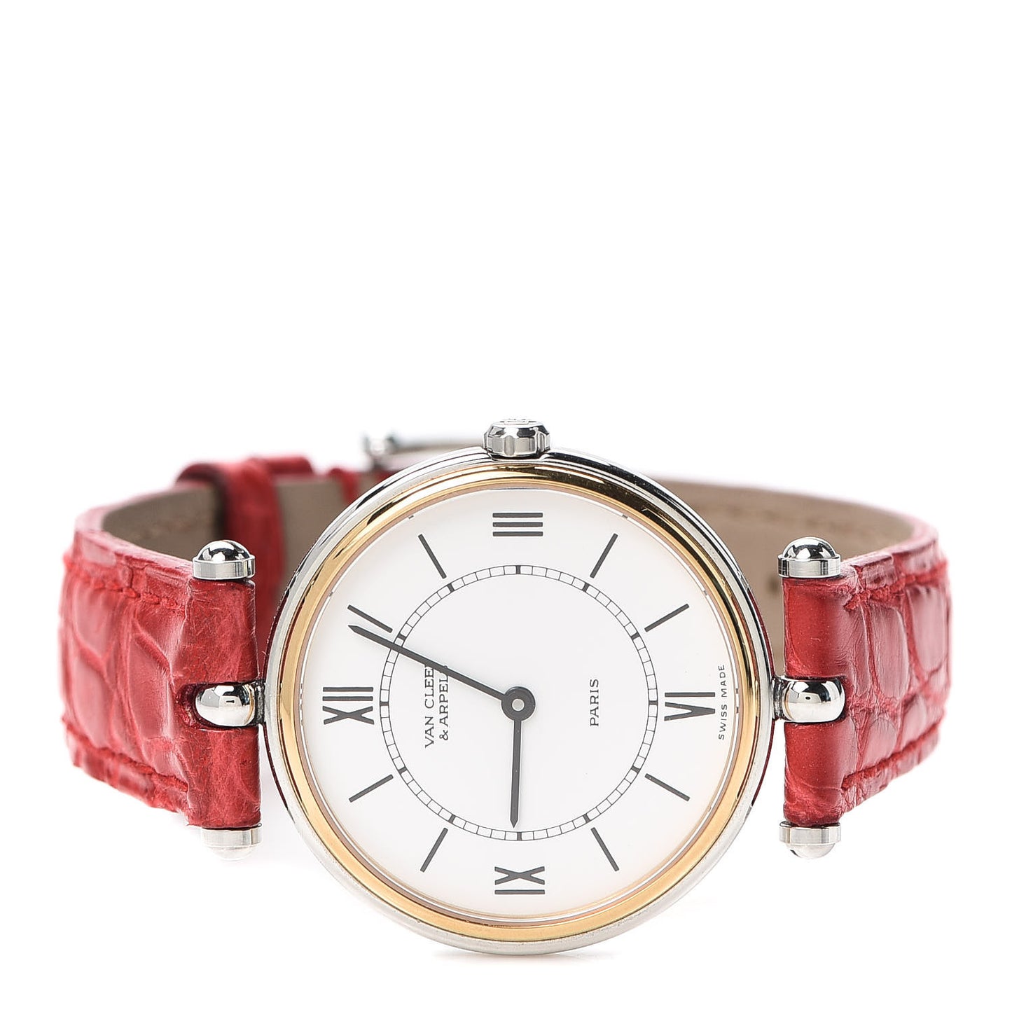 Stainless Steel 18K Yellow Gold Alligator 29mm La Collection Quartz Watch