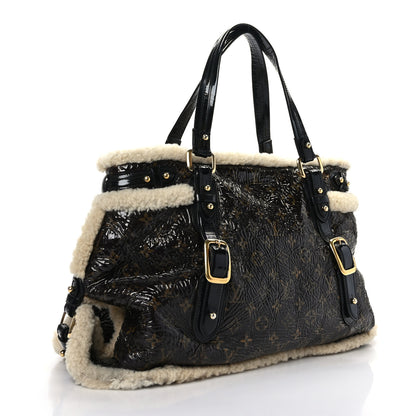 Louis Vuitton Patent Monogram Shearling Sac Thunder 3 of 12