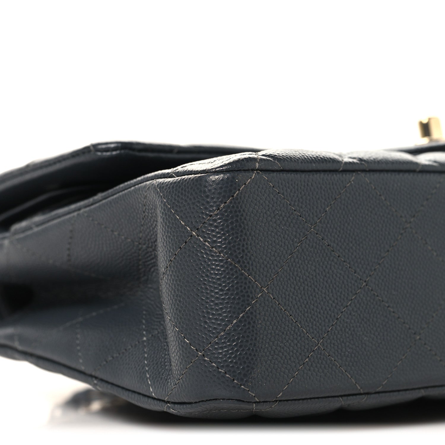 Chanel Caviar Quilted Medium Double Flap Dark Grey 9 of 10