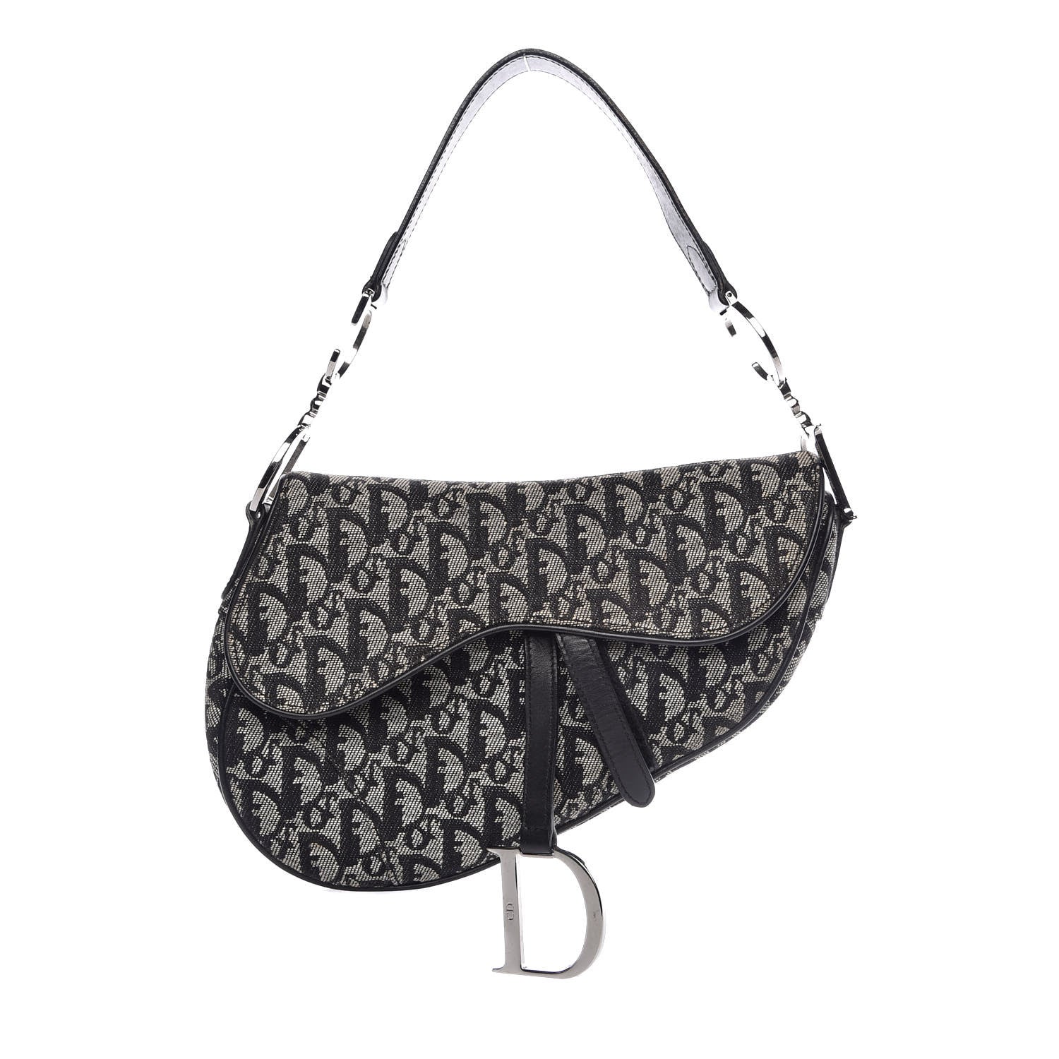 Christian Dior Monogram Saddle Bag Black 1 of 8