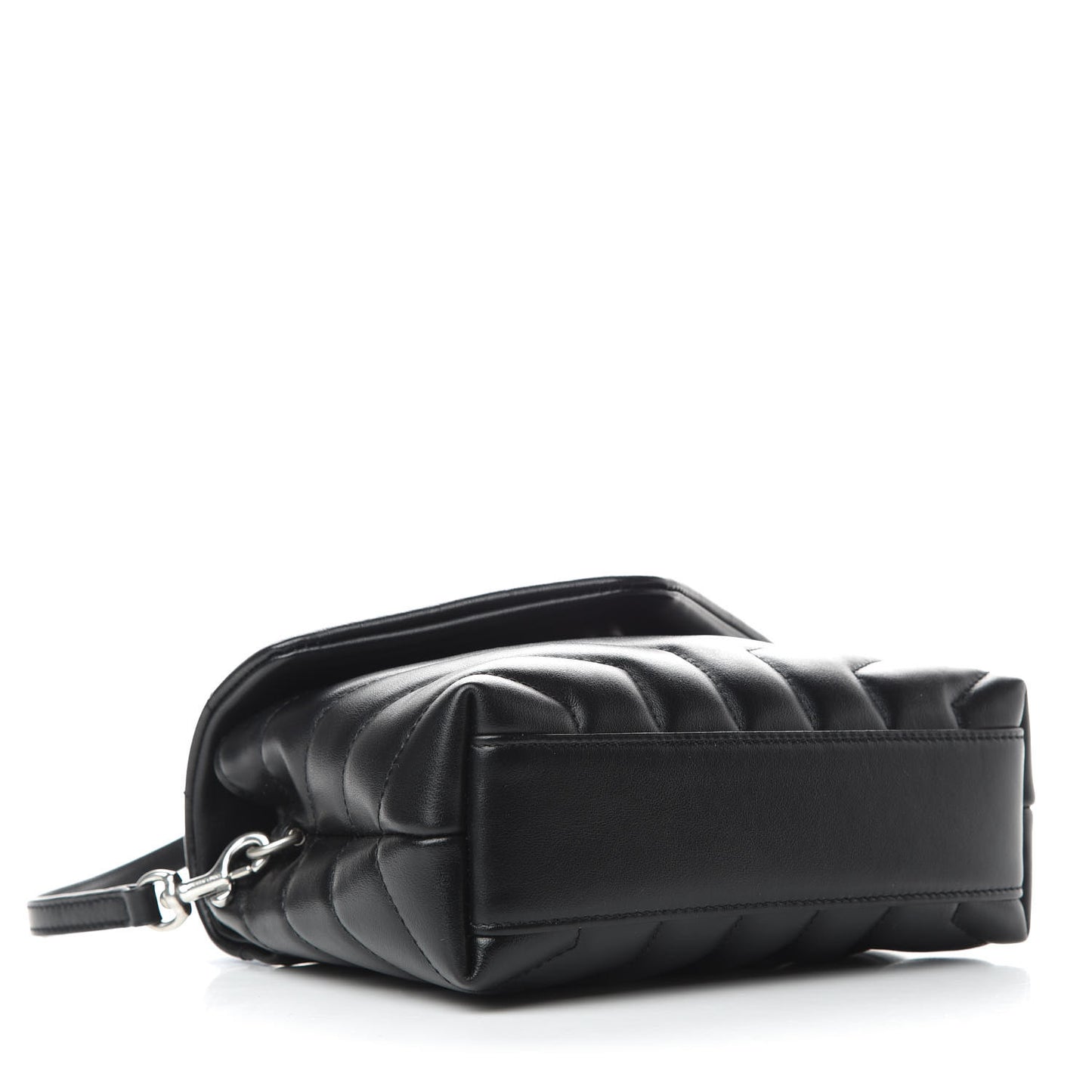 Calfskin Y Quilted Monogram Toy Loulou Crossbody Bag Black