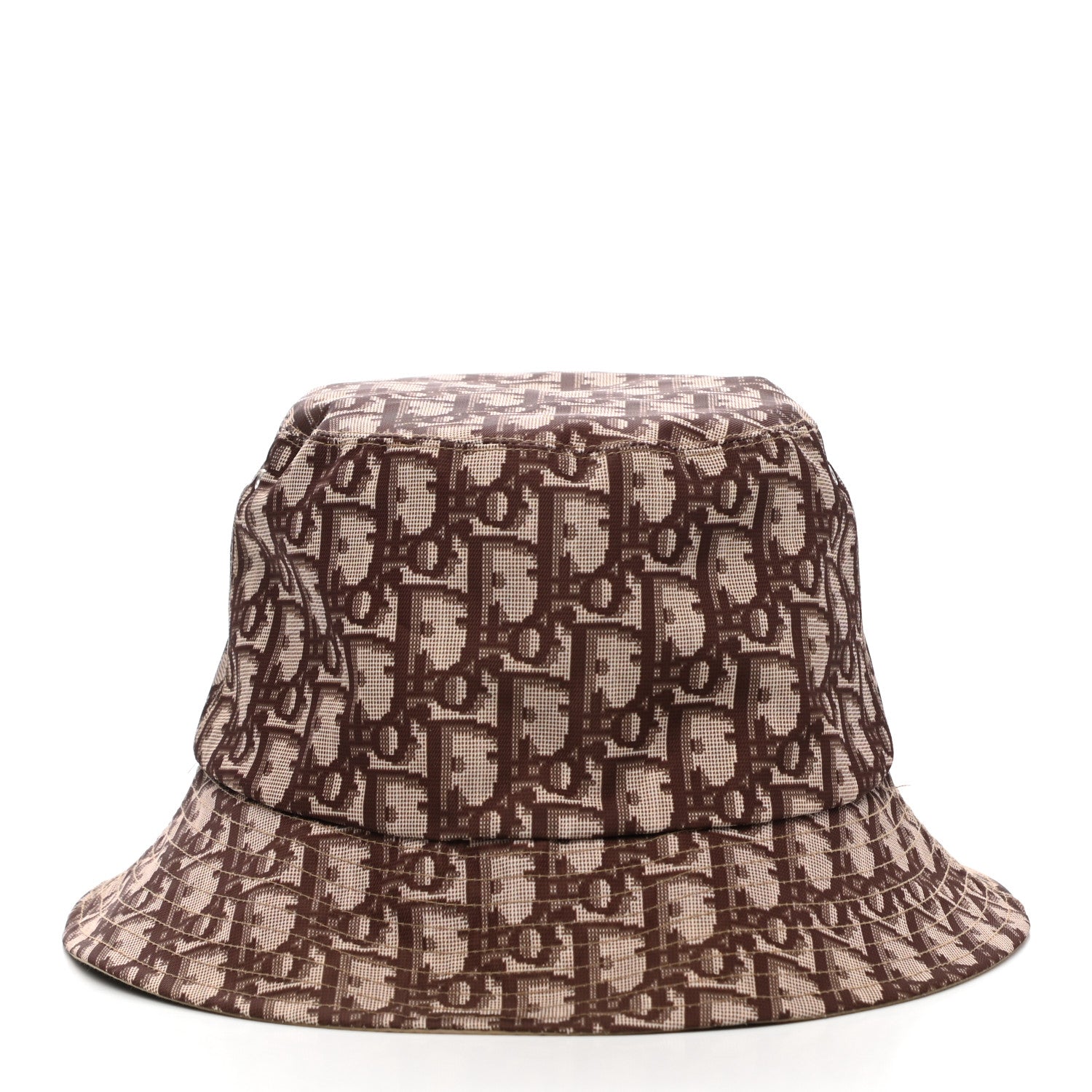 Christian Dior Oblique Reversible Teddy-D Brim Bucket Hat 57 Beige 3 of 15