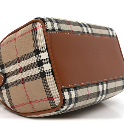 Burberry Vintage Check Mini Bowling Bag Briar Brown 9 of 10