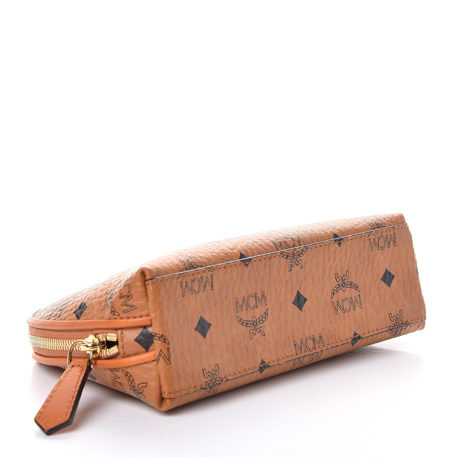 MCM Visetos Heritage Large Cosmetic Pouch Cognac 4 of 10