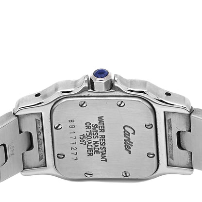 Cartier Stainless Steel 18K Yellow Gold 24mm Santos De Cartier Galbee Quartz Watch 4 of 4
