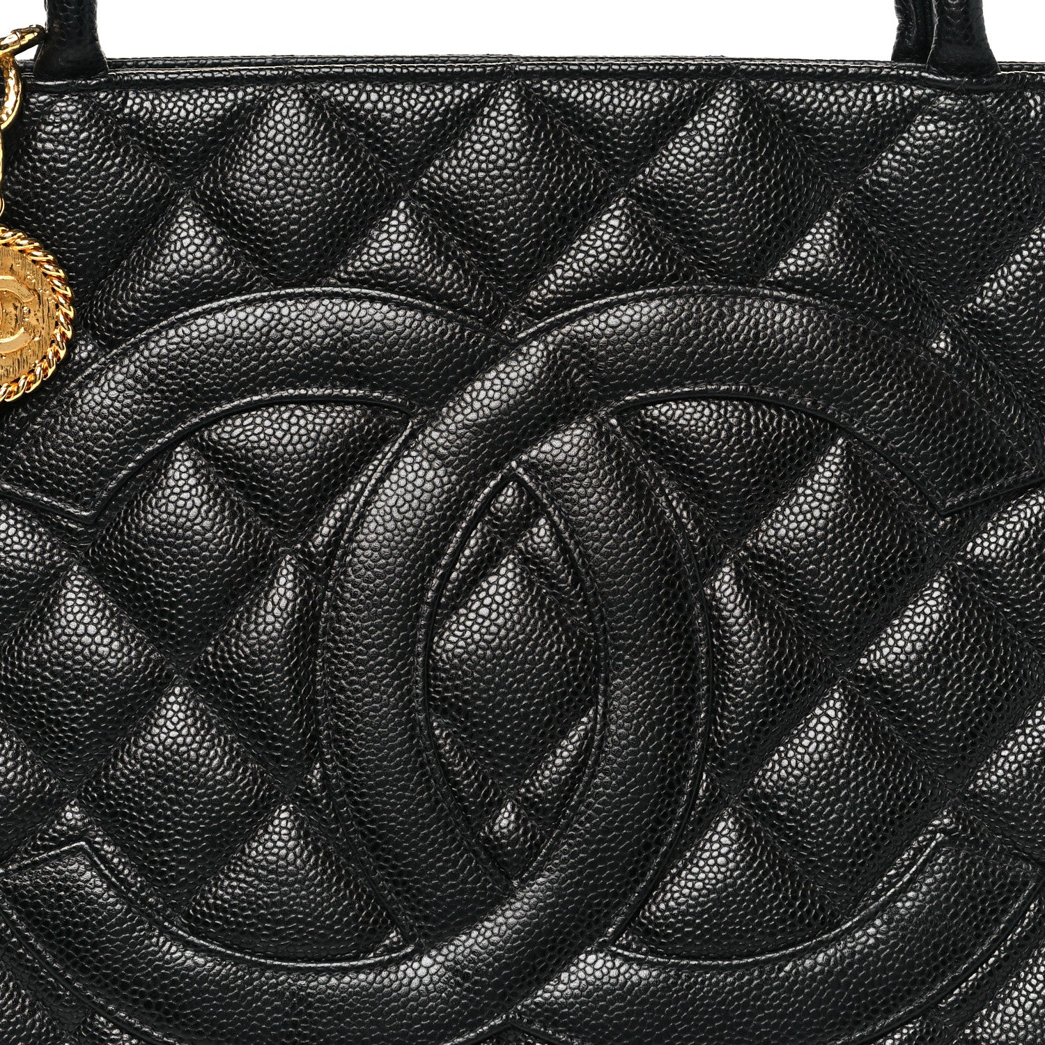 Chanel Caviar Quilted Medallion Tote Black 8 of 10