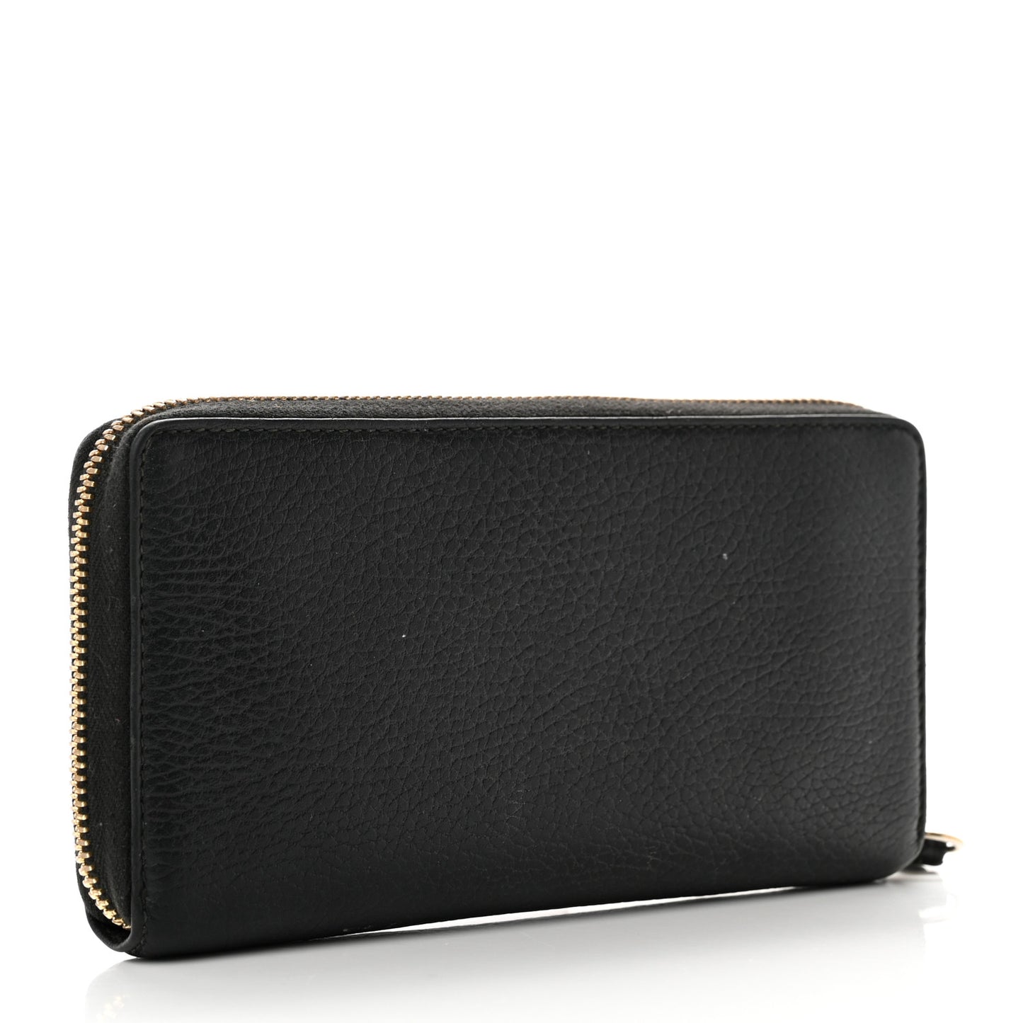 Dollar Calfskin GG Marmont Zip Around Wallet Black
