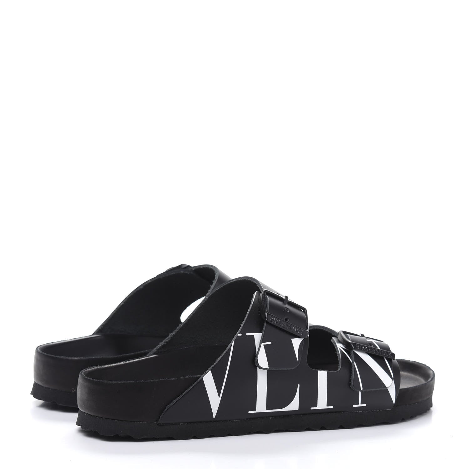 Valentino Garavani Calfskin VLTN Birkenstock Slide Sandals 41 Black 4 of 8