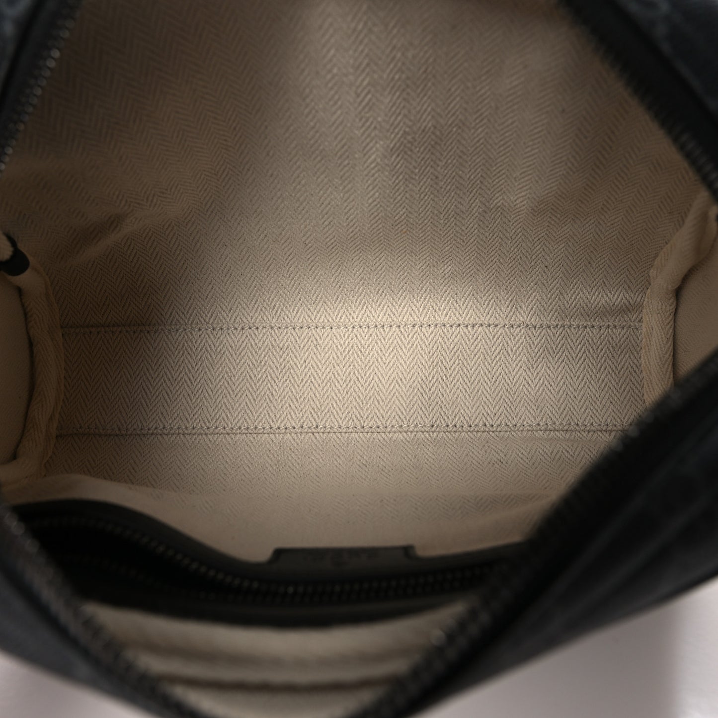 GG Supreme Monogram Textured Calfskin Emblem Small Crossbody Black