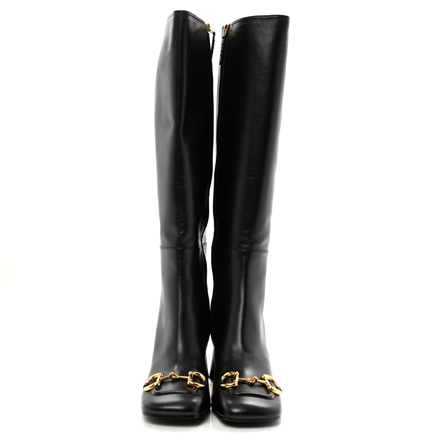 Gucci Nappa Charlotte Horsebit 55mm Knee High Boots 41 Black 2 of 11