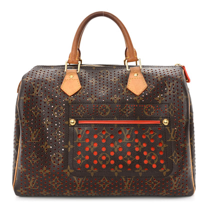 Louis Vuitton Monogram Perforated Speedy 30 Orange 1 of 12