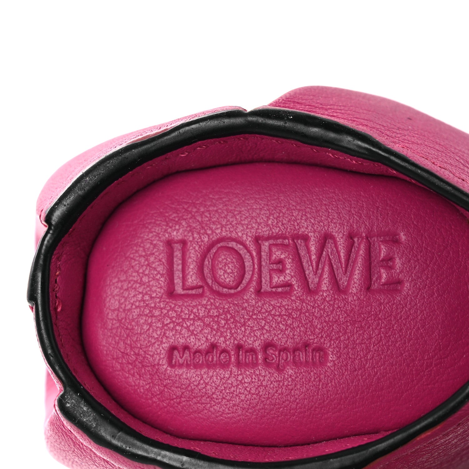 Loewe Calfskin Elephant Coin Purse Bag Charm  Fuchsia 5 of 9