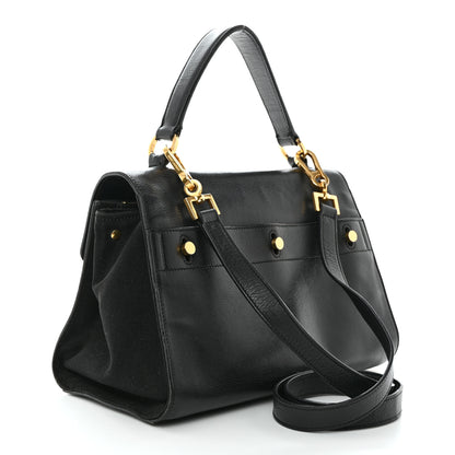 Saint Laurent Calfskin Canvas Small Muse Two Black 3 of 13