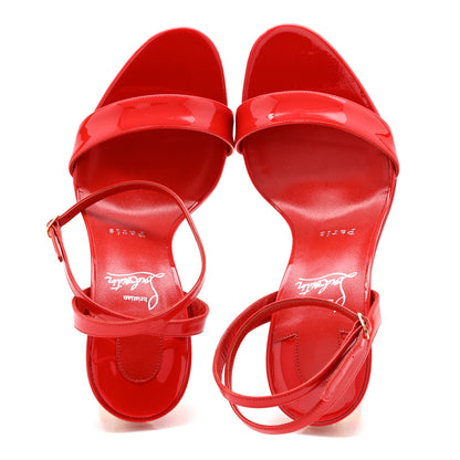Christian Louboutin Patent Glossy Lipgloss Queen 100 Sandals 40 Ole 2 of 9