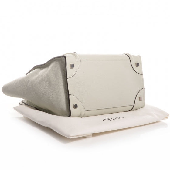 Celine Drummed Calfskin Mini Luggage Bag Lune 4 of 10