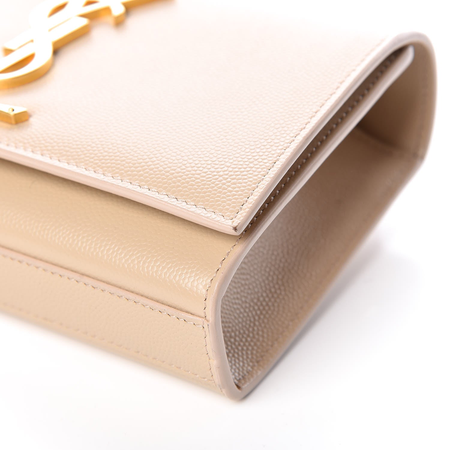 Saint Laurent Grain De Poudre Small Monogram Kate Satchel Nude Powder 11 of 12