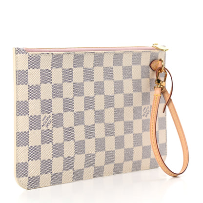 Louis Vuitton Damier Azur Neverfull MM GM Pochette Rose Ballerine 3 of 8